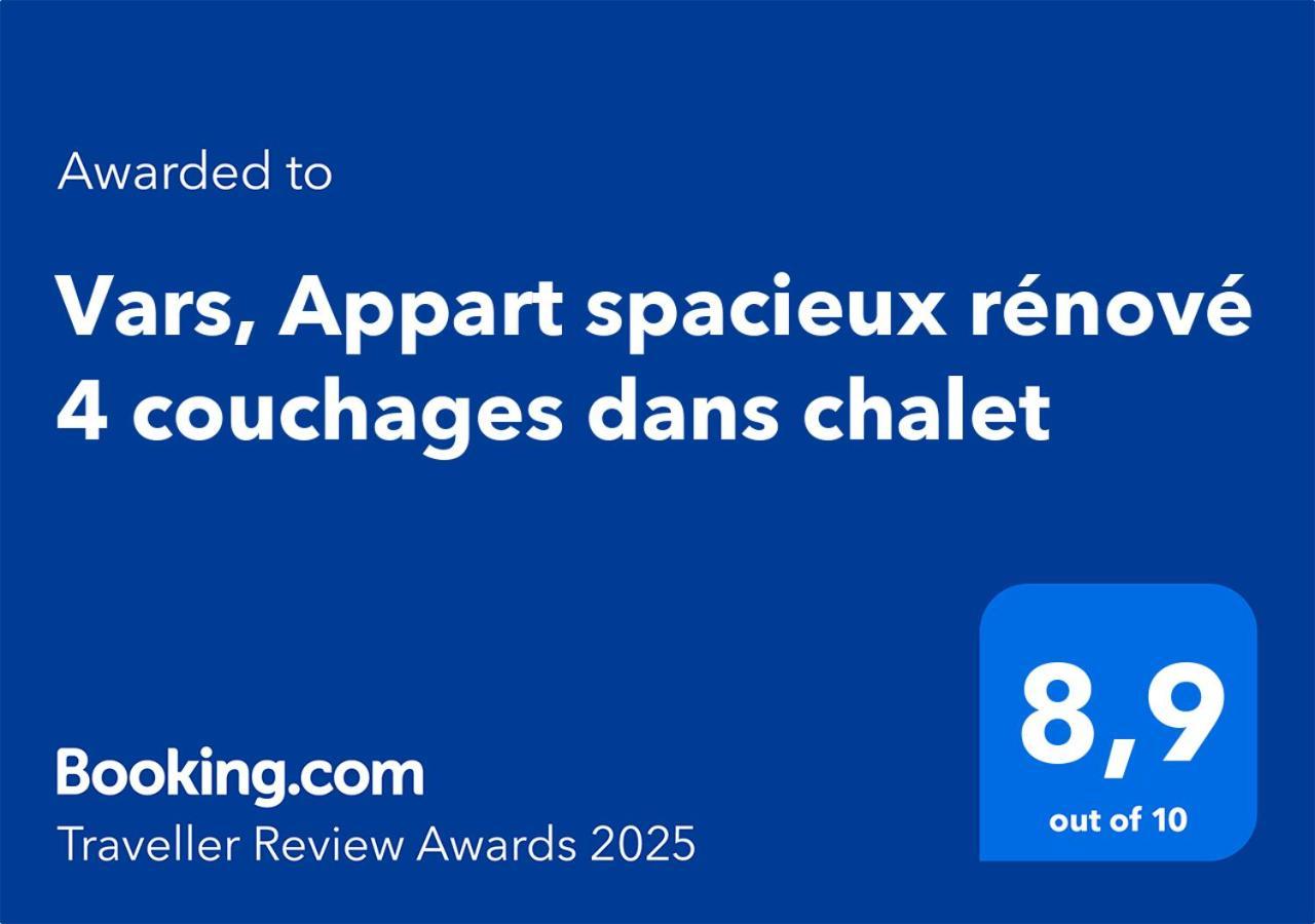 Vars, Appart Spacieux Renove 4 Couchages Dans Chalet Вар Екстер'єр фото